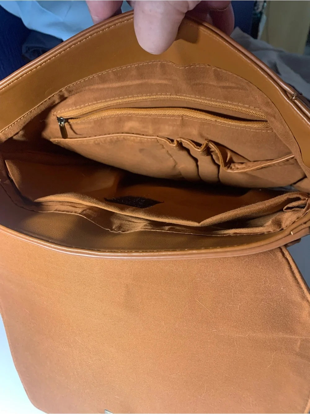 Ecosusi Laptop Backpack in Tan with Turn-Lock Detail